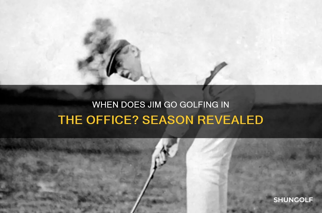 what season of the office does jim go golfing