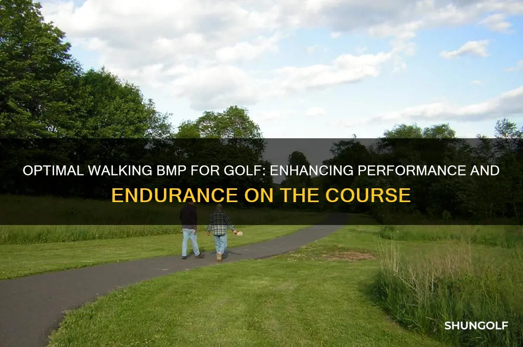 what should bmp be when walking a golf round