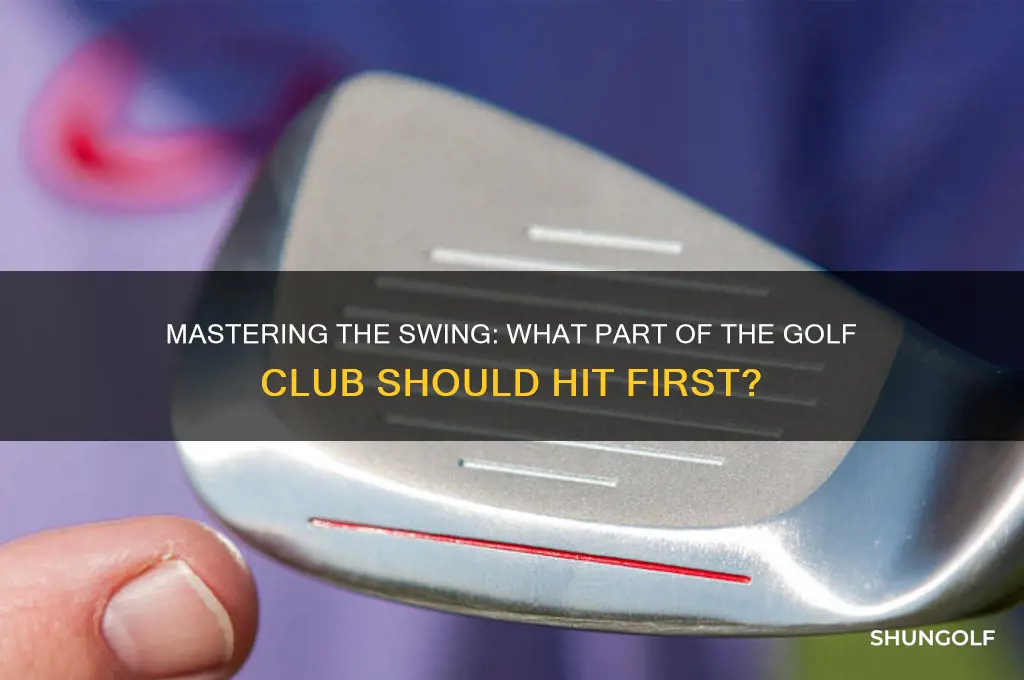 what should golf club hit first
