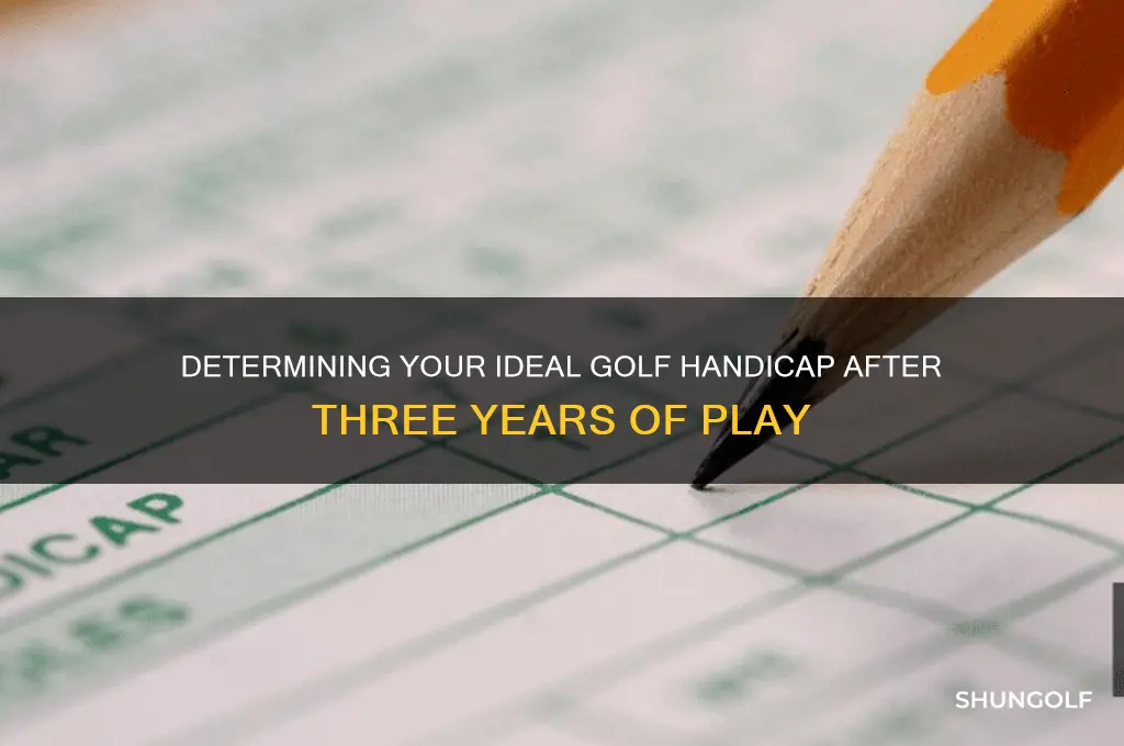 what should my handicap be after 3 years in golf