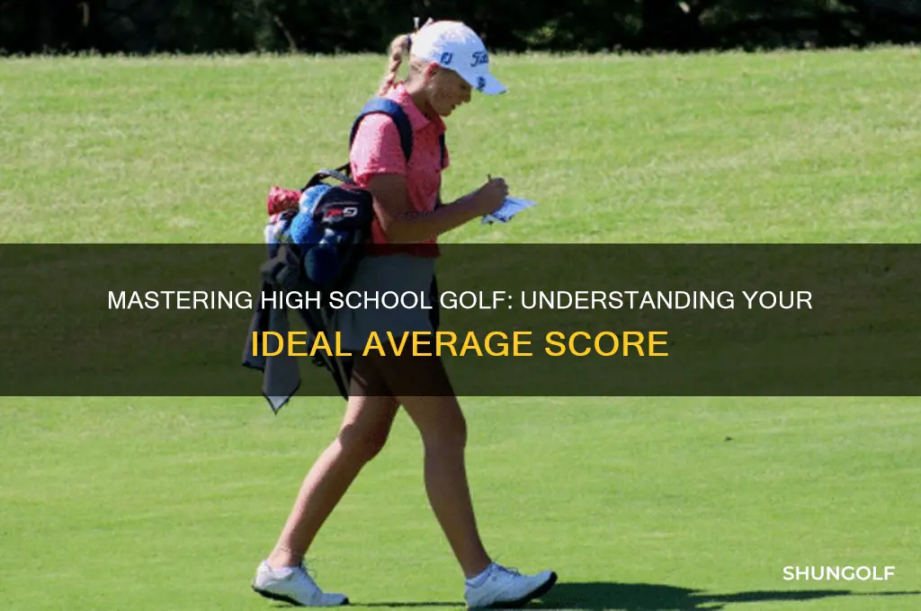 what should you average for high school golf