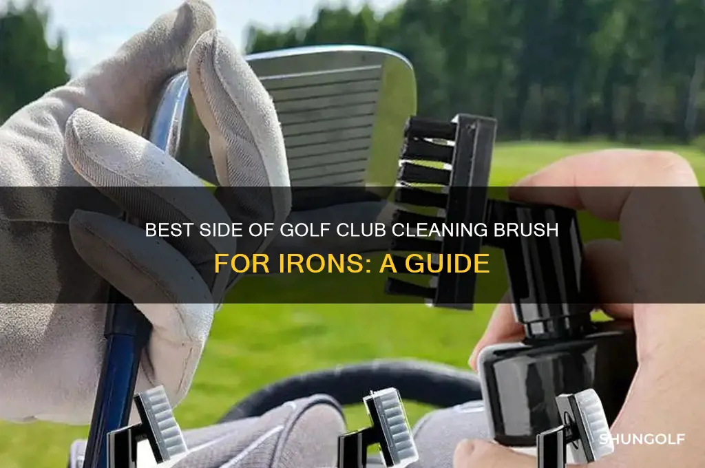 what side of golf club cleaning brush for irons