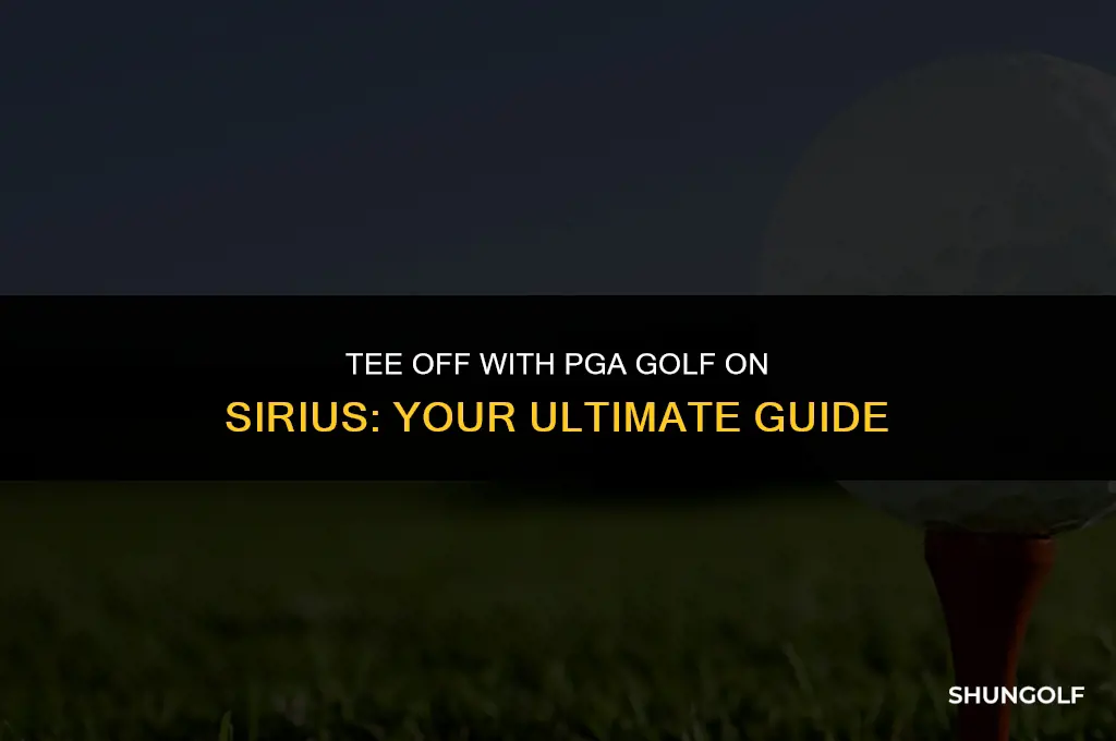 what sirius channel is pga golf