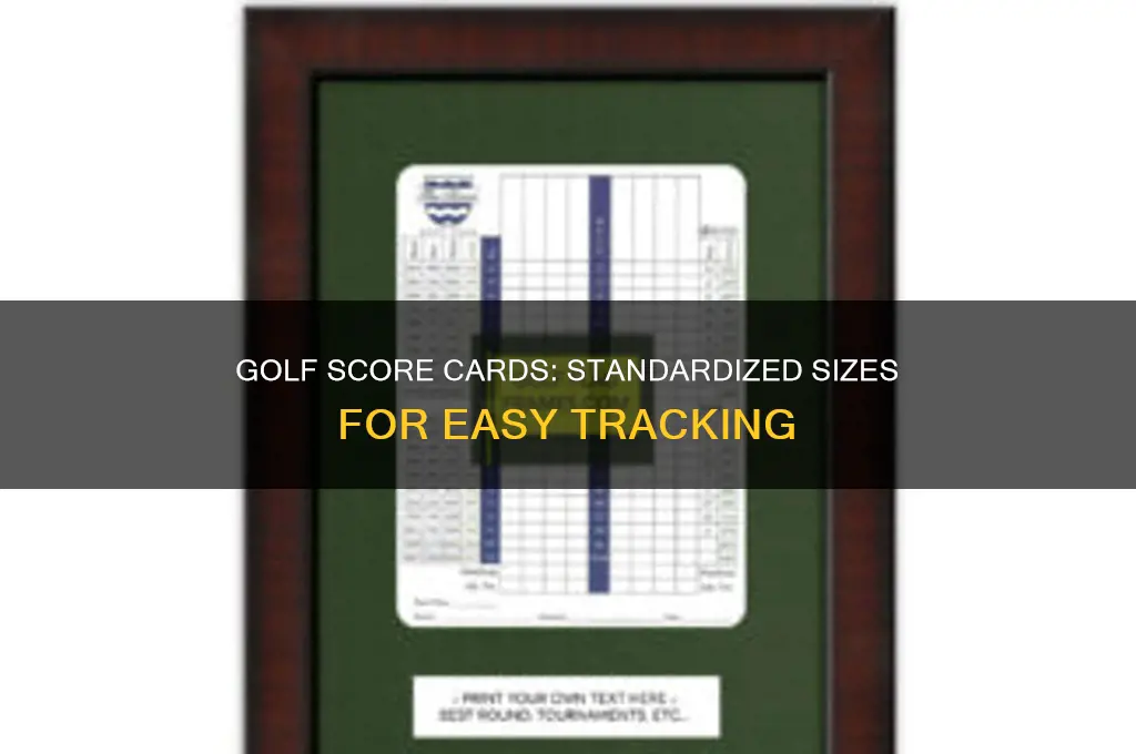 what size are golf score cards