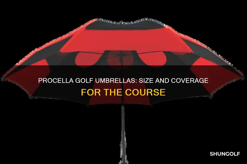 what size are procella golf umbrellas