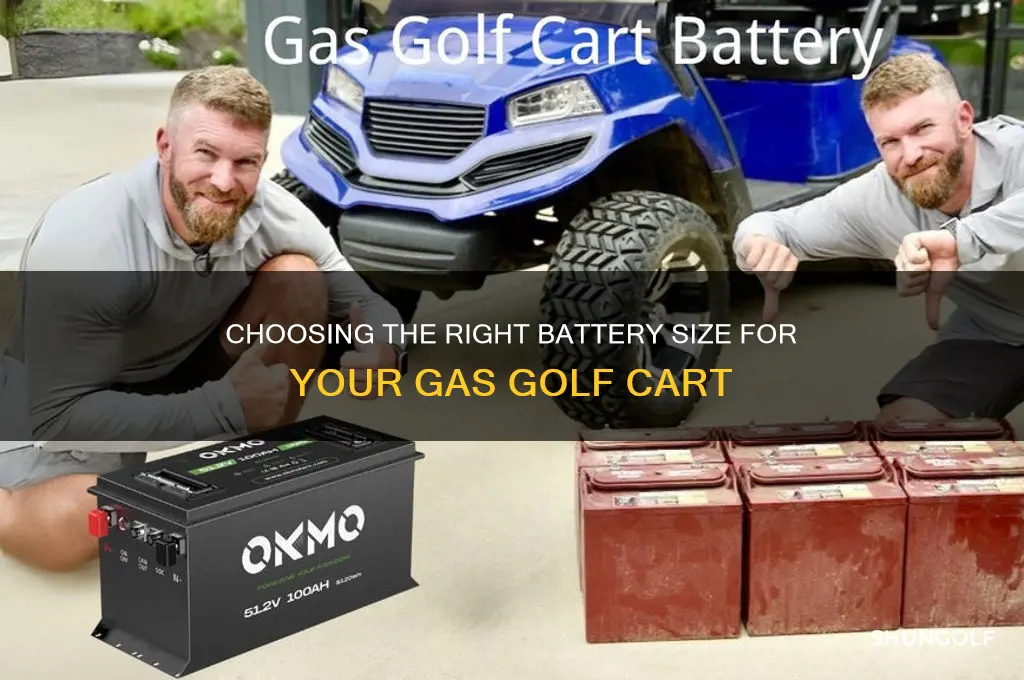 what size battery for gas golf cart