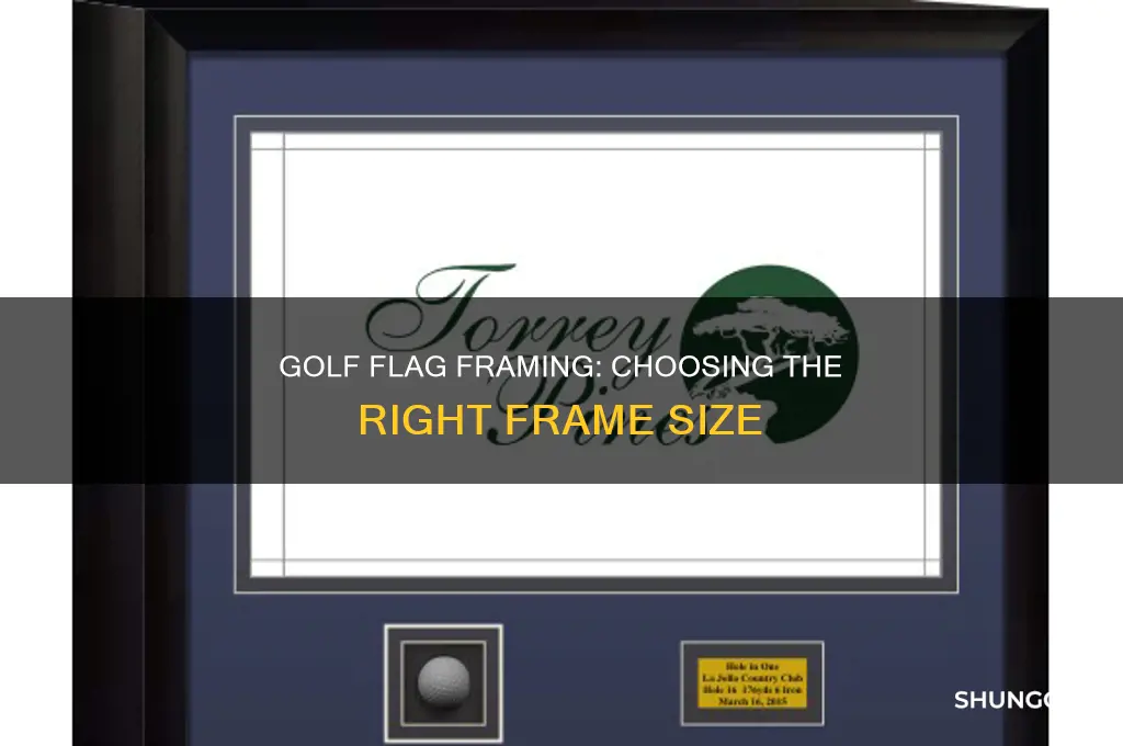 what size frame for golf flag