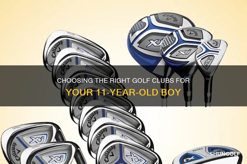 what size golf clubs for 11 year old boy