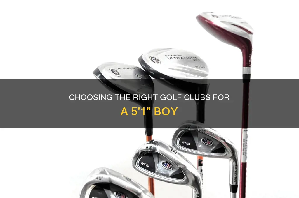 what size golf clubs for 5 1 boy