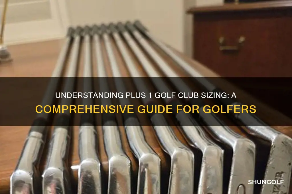what size golf clubs is plus 1