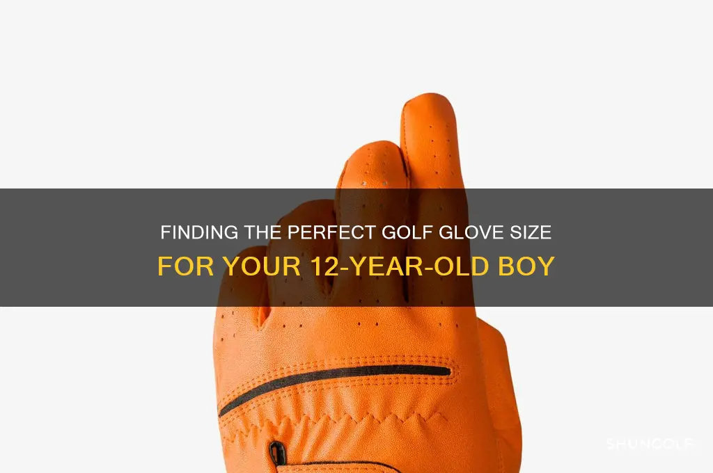 what size golf glove for 12 year old boy
