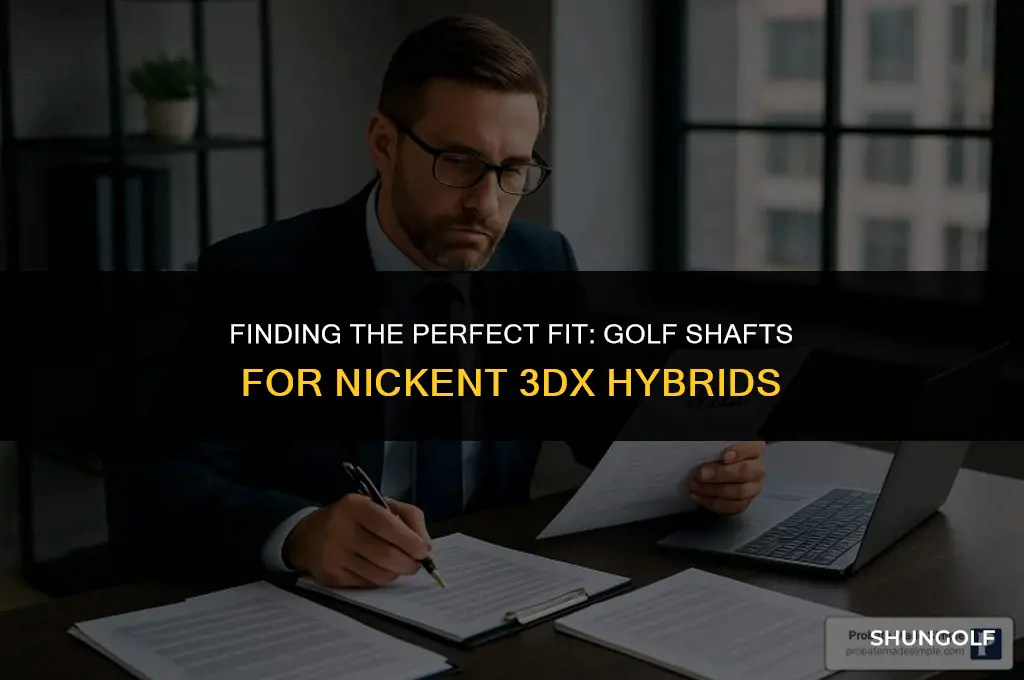 what size golf shaft fits nickent 3dx hybrid