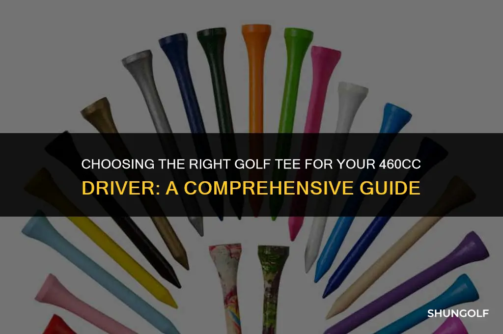 what size golf tee for 460cc driver