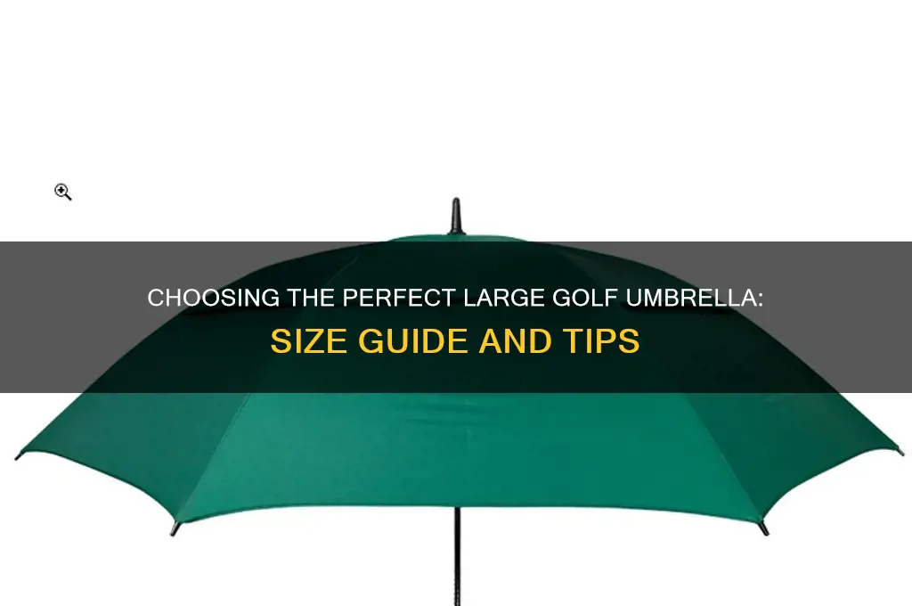what size is a large golf umbrella