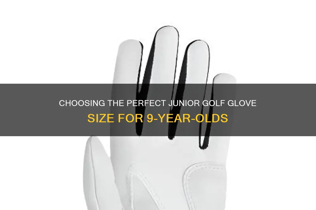 what size junior golf glove for 9 year old