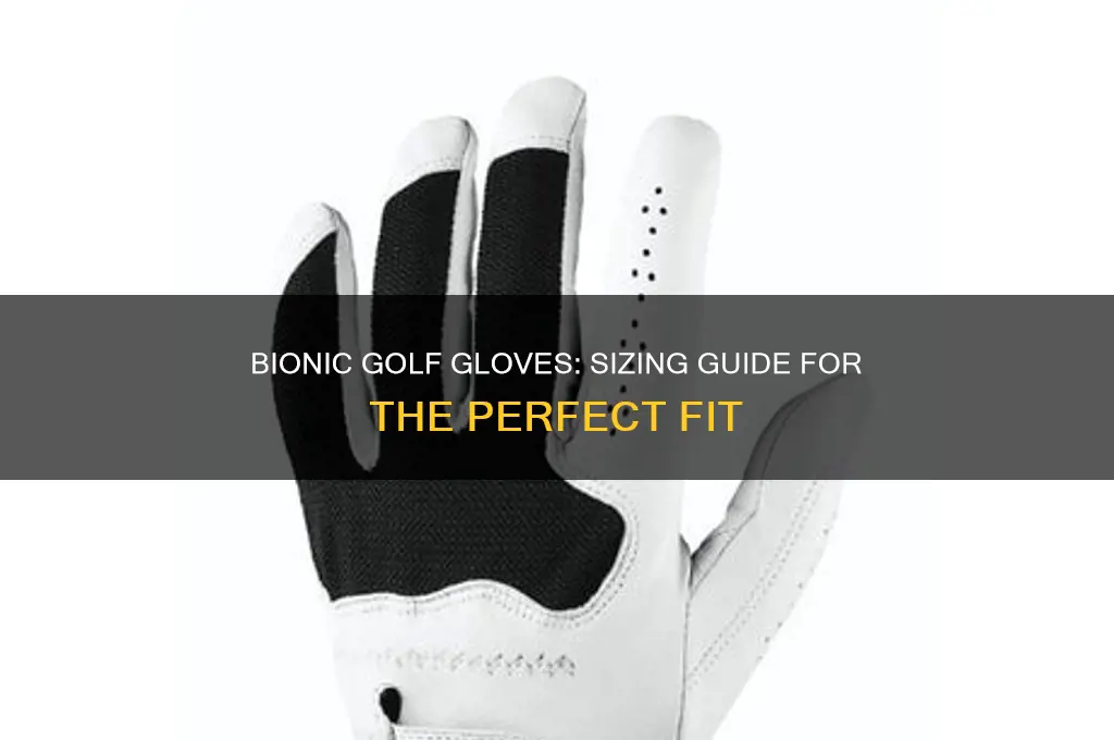 what sizes do bionic golf gloves come in