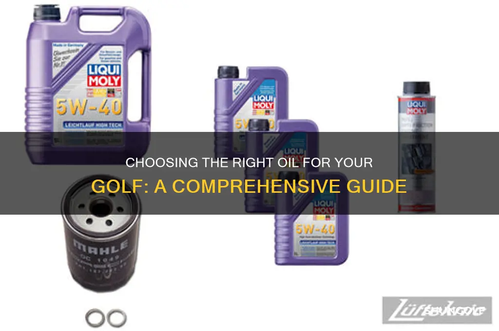 what sort of oil does a golf take