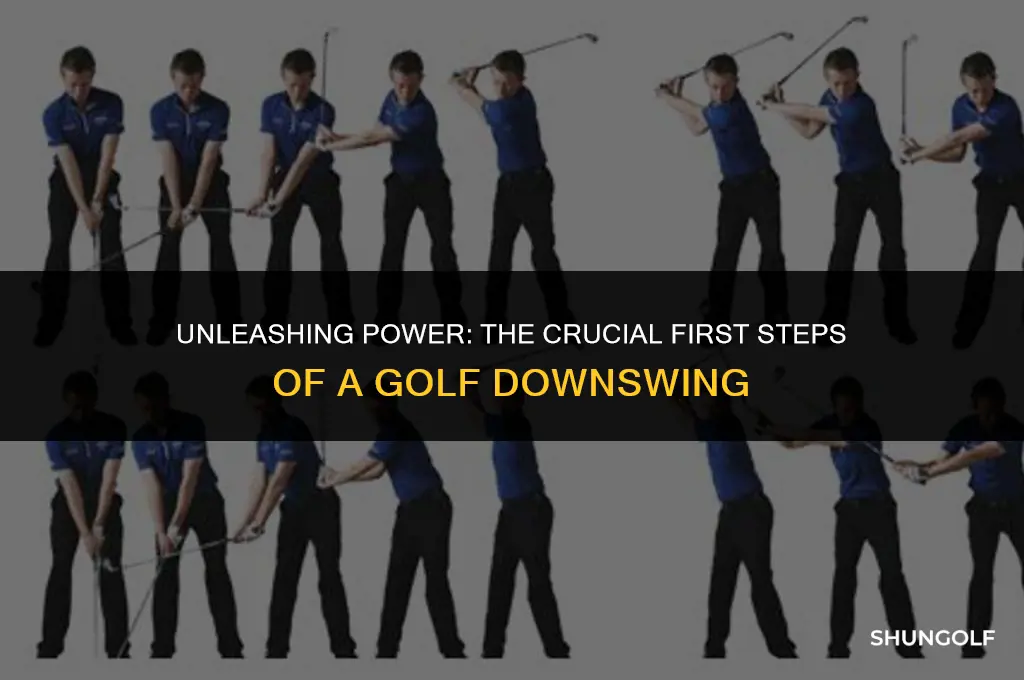 what starts first in the golf downswing
