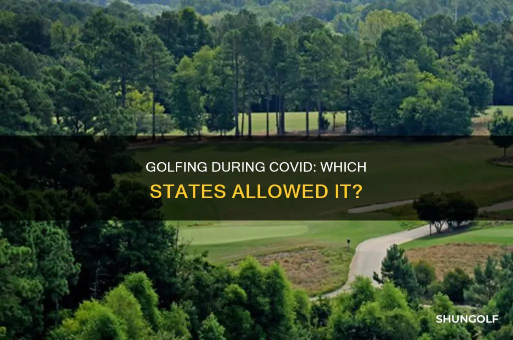 what states allow golf during covid