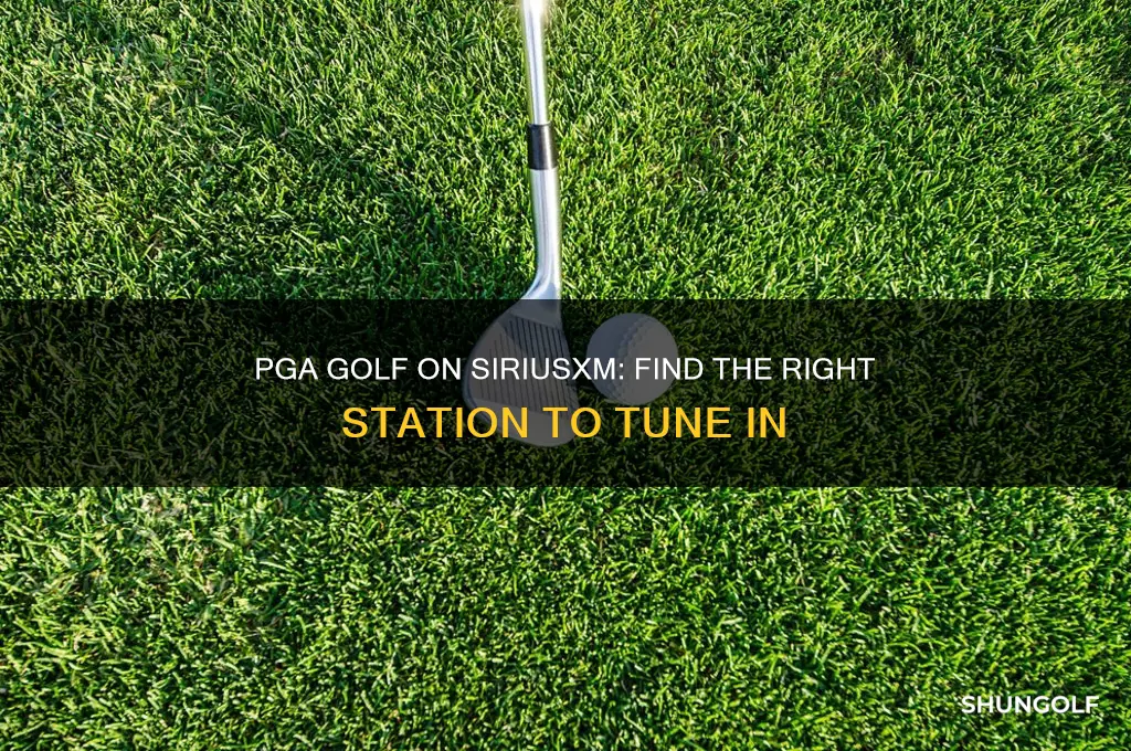 what station is pga golf on sirius