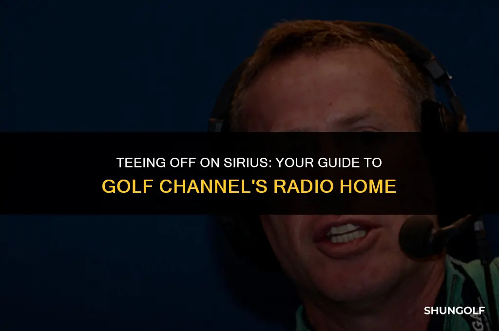 what station is the golf channel on sirius radio