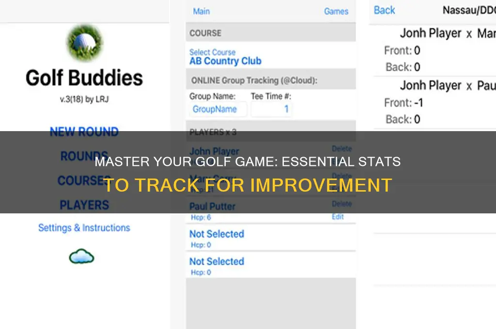 what stats should i keep for golf