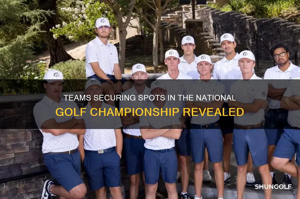 what teams advanced to the national golf championship