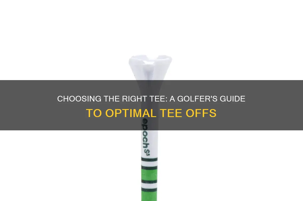 what tee should a golfer tee off