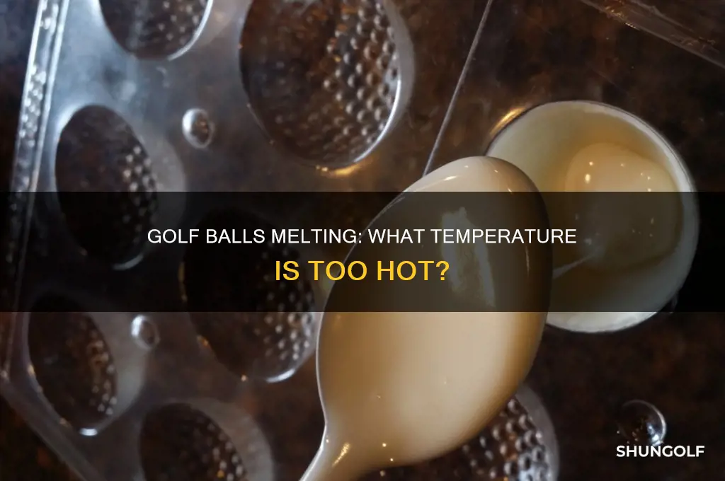 what temperature does golf melt