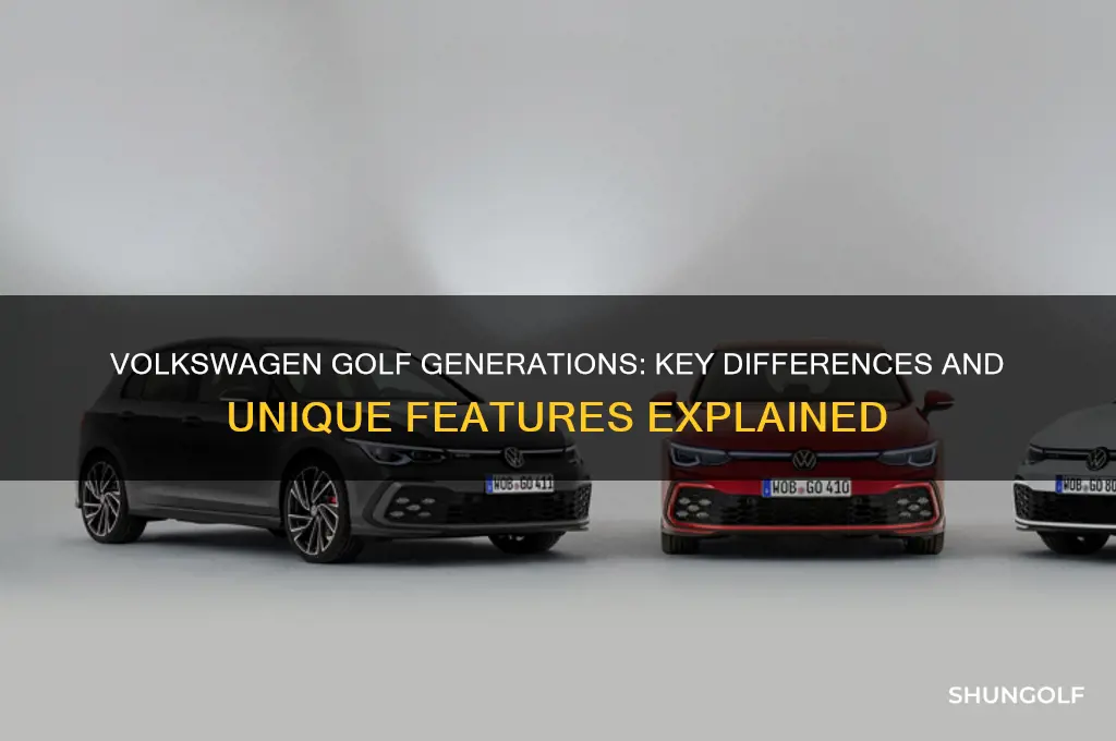 what the difference between all of the volkwagon golf