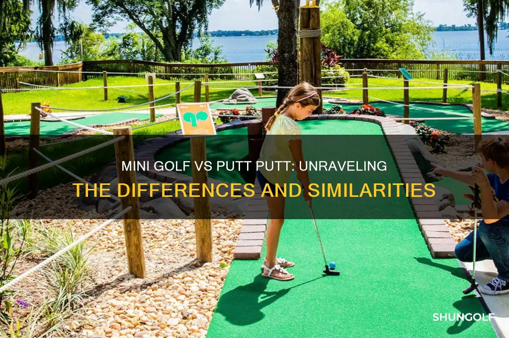 what the difference between mini golf and putt putt