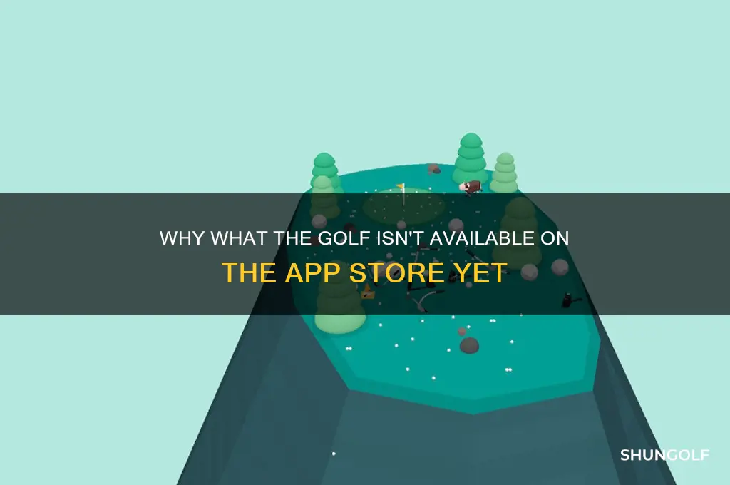 what the golf not on app store