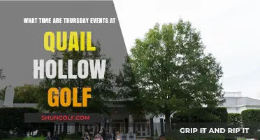 Thursday Event Schedule at Quail Hollow Golf: Timing Guide