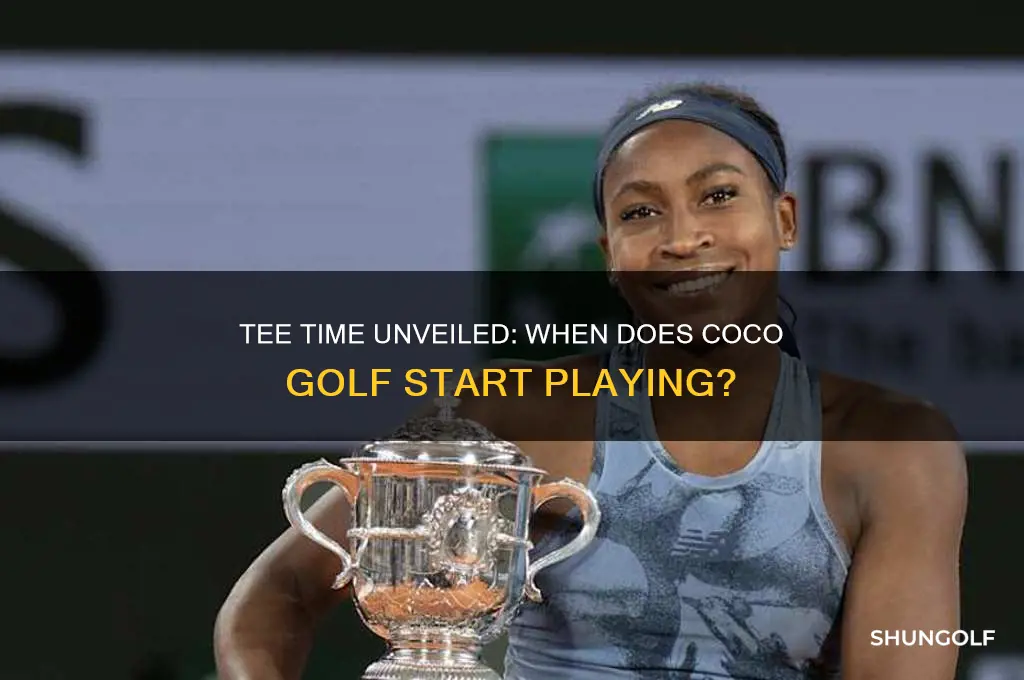 what time do coco golf play