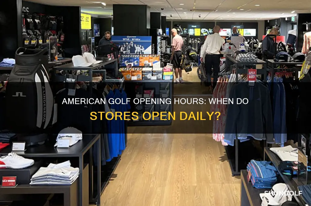 what time does american golf open