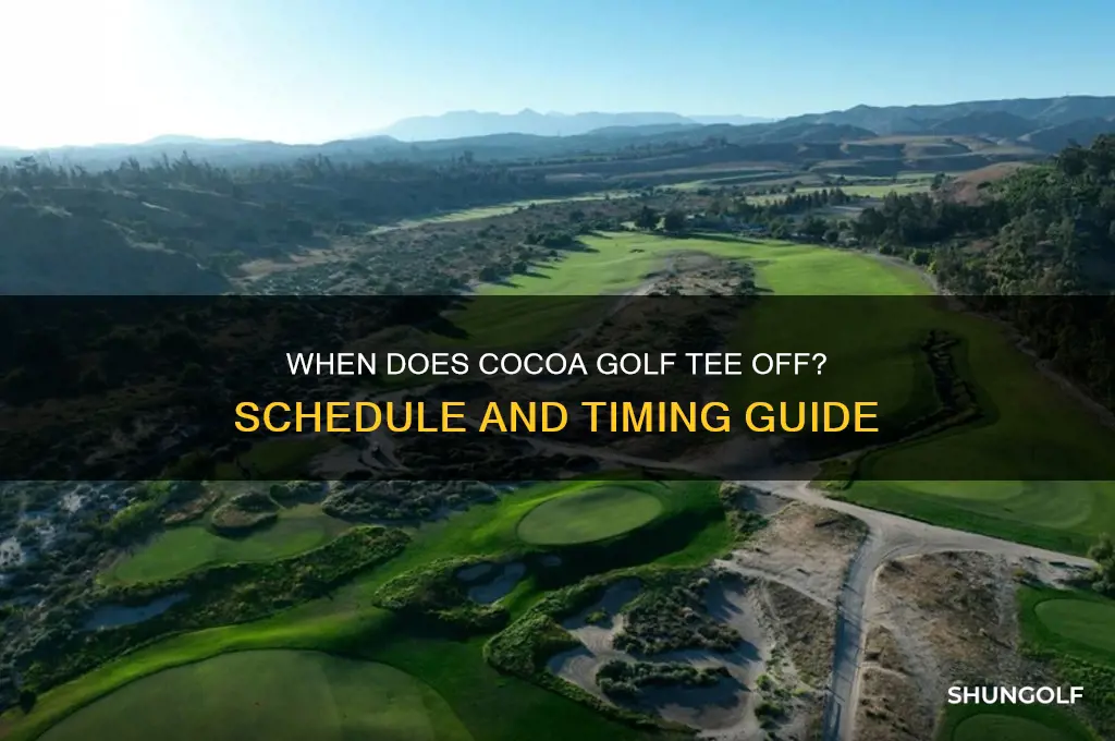 what time does cocoa golf play