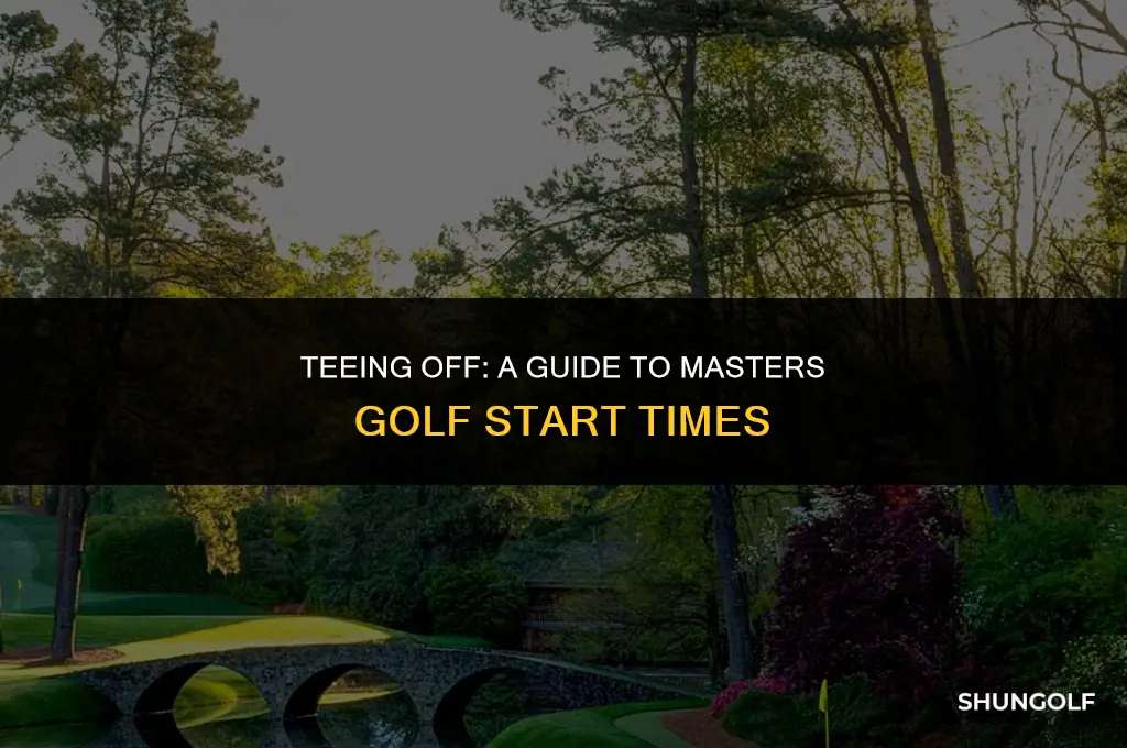 what time does masters golf start