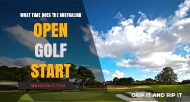 Australian Open Golf Start Time: When Does the Action Begin?