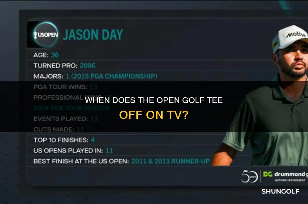 what time does the open golf start on tv