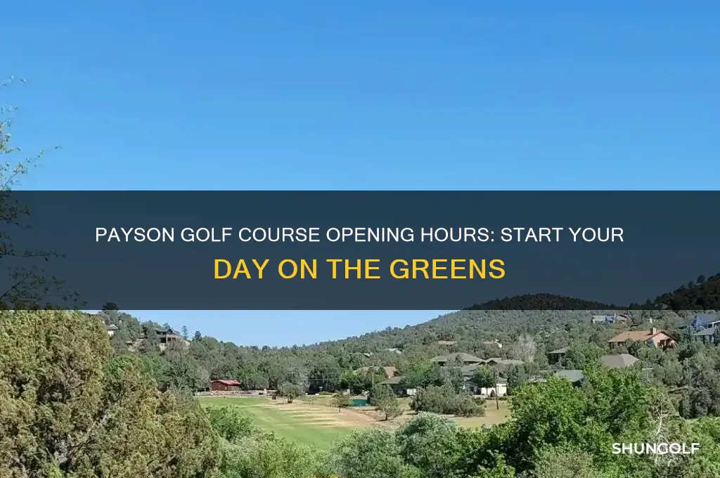 what time does the payson golf open