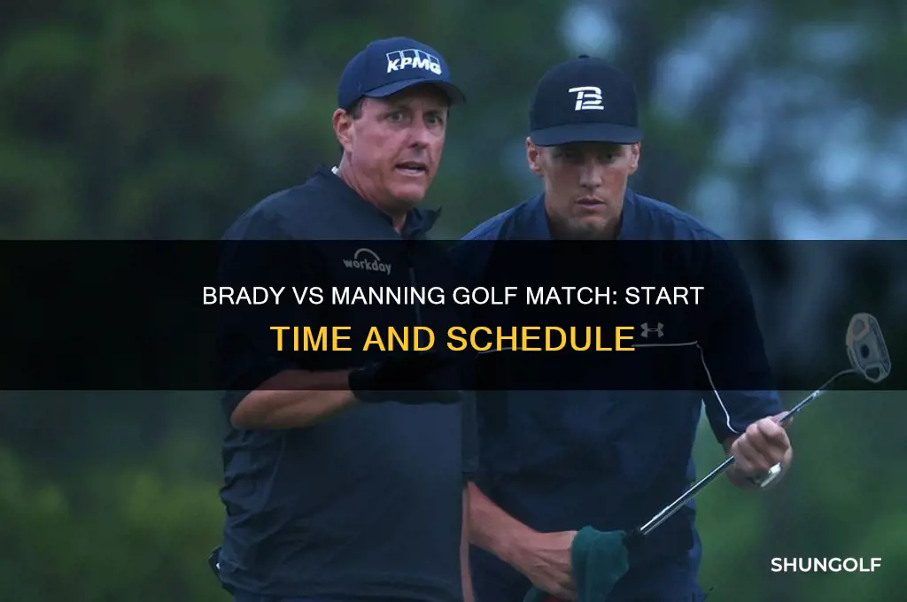 what time is brady vs manning golf