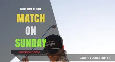 Sunday Golf Match Schedule: Tee Times and Broadcast Details