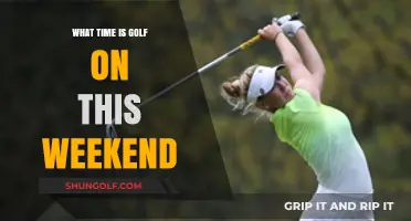 Weekend Golf Schedule: Tee Times and Channels to Watch Live