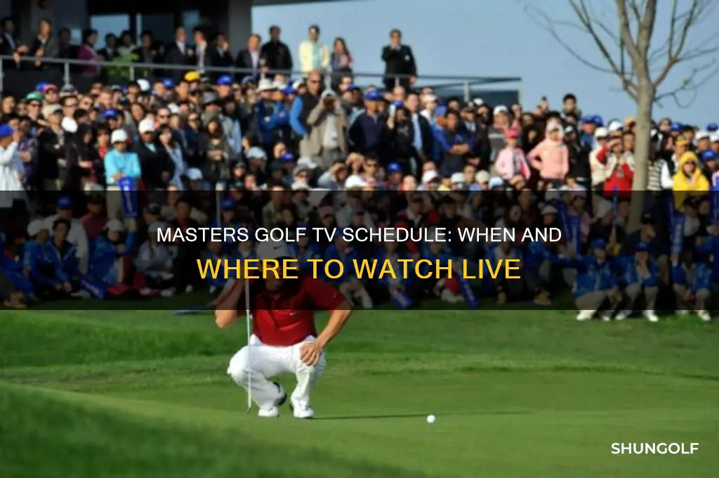 what time is masters golf on tv