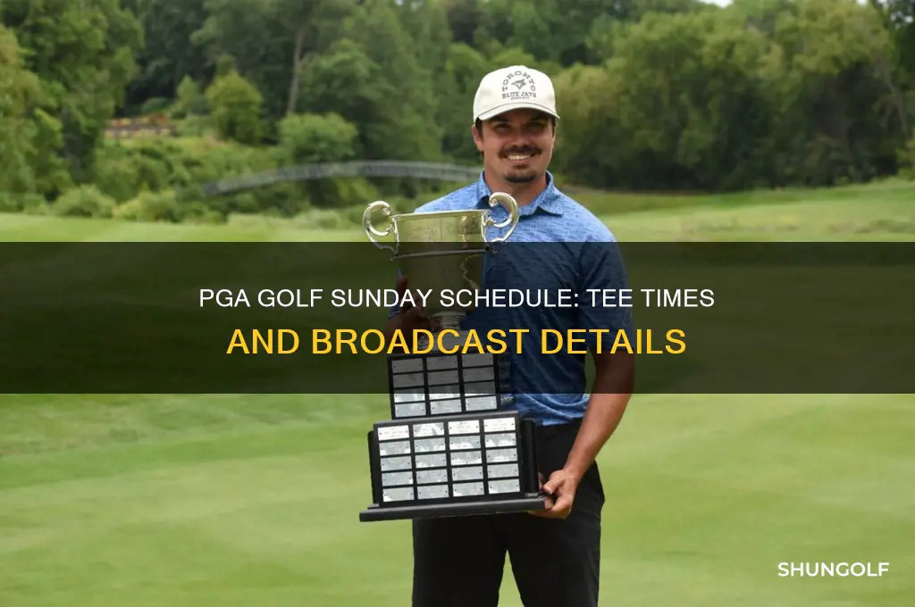 what time is pga golf on sunday