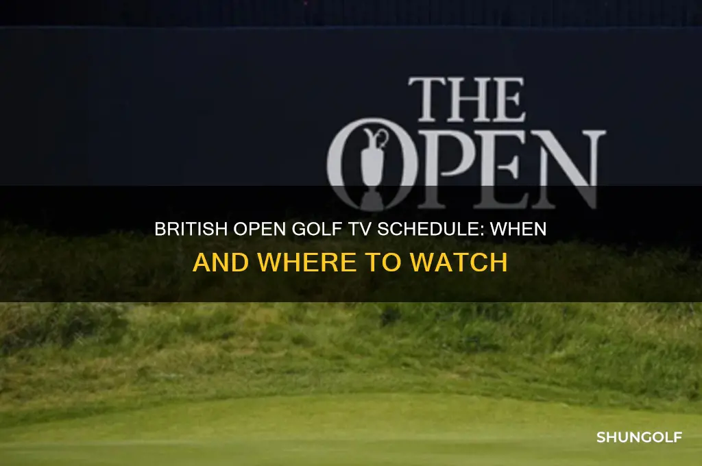 what time is the british open golf on tv