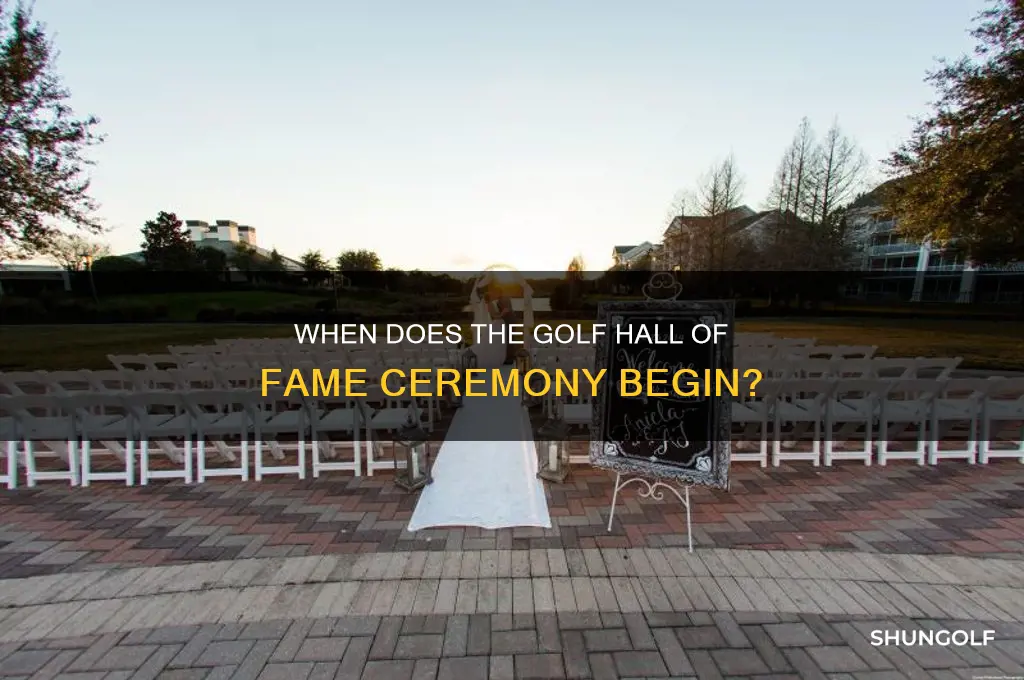 what time is the golf hall of fame