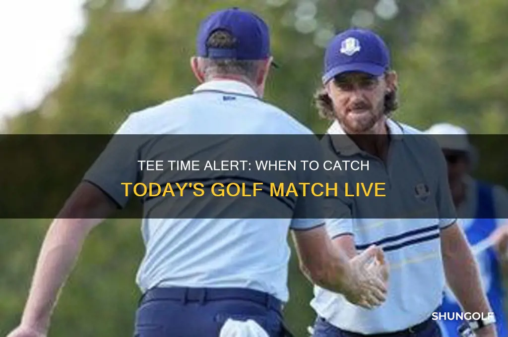 what time is the golf match on