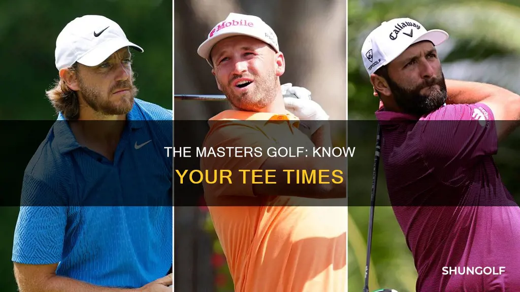 what time is the masters golf