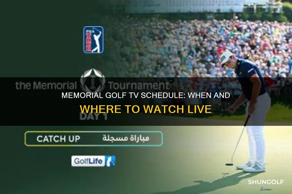what time is the memorial golf on tv